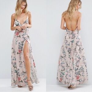 Majorelle Cubano Floral Garden Fairy Wrap Maxi Dress Size Small